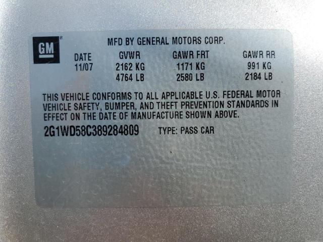 2G1WD58C389284809 - 2008 CHEVROLET IMPALA SUP 银色 照片 13