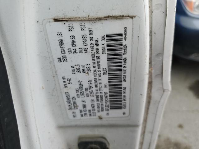 2B7JB21Y52K140707 - 2002 DODGE RAM VAN B2 WHITE photo 12