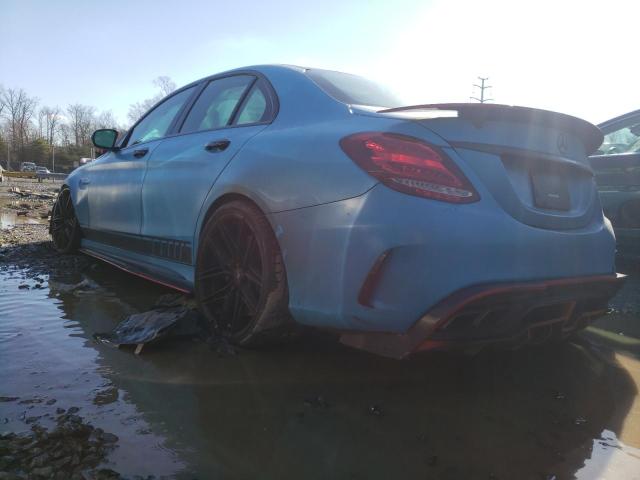 55SWF8GBXHU224175 - 2017 MERCEDES-BENZ C 63 AMG BLUE photo 2