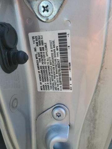 5J6YH18376L002247 - 2006 HONDA ELEMENT LX SILVER photo 12