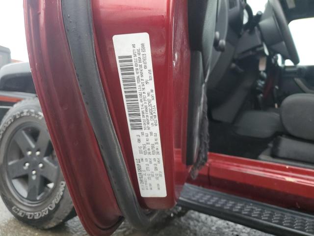 1C4AJWAG3CL267457 - 2012 JEEP WRANGLER S BURGUNDY photo 12