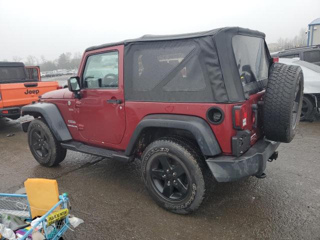 1C4AJWAG3CL267457 - 2012 JEEP WRANGLER S BURGUNDY photo 2