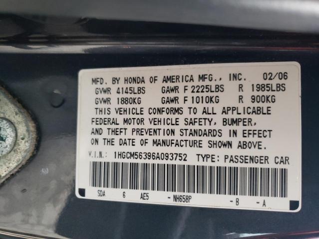 1HGCM56396A093752 - 2006 HONDA ACCORD SE GRAY photo 12