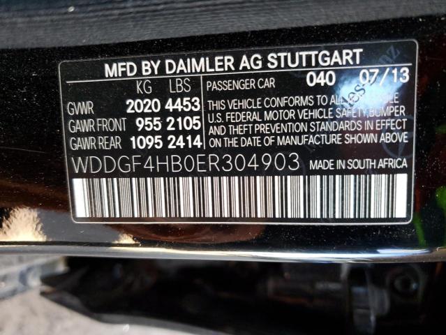 WDDGF4HB0ER304903 - 2014 MERCEDES-BENZ C CLASS BLACK photo 13