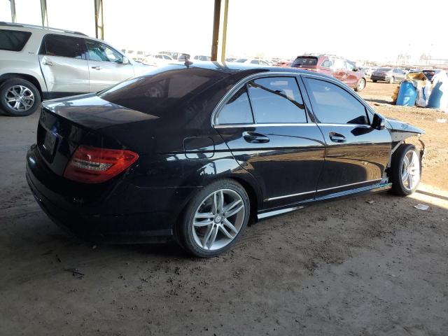 WDDGF4HB0ER304903 - 2014 MERCEDES-BENZ C CLASS BLACK photo 3