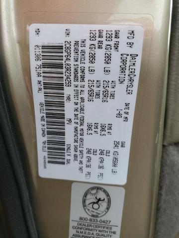 2C8GP64L03R234259 - 2003 CHRYSLER TWN & CTRY BEIGE photo 13