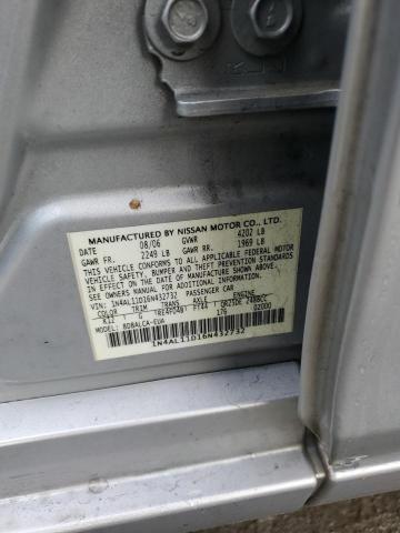 1N4AL11D16N432732 - 2006 NISSAN ALTIMA S SILVER photo 12