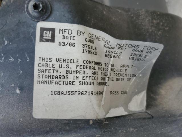 1G8AJ55F26Z191494 - 2006 SATURN ION LEVEL 银色 照片 13