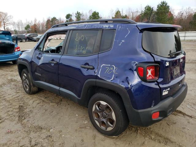 ZACCJBAB5JPH51922 - 2018 JEEP RENEGADE S BLUE photo 2