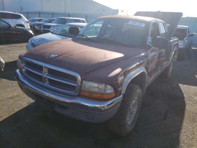 1B7GG2AN8YS793886 - 2000 DODGE DAKOTA QUA BROWN photo 1