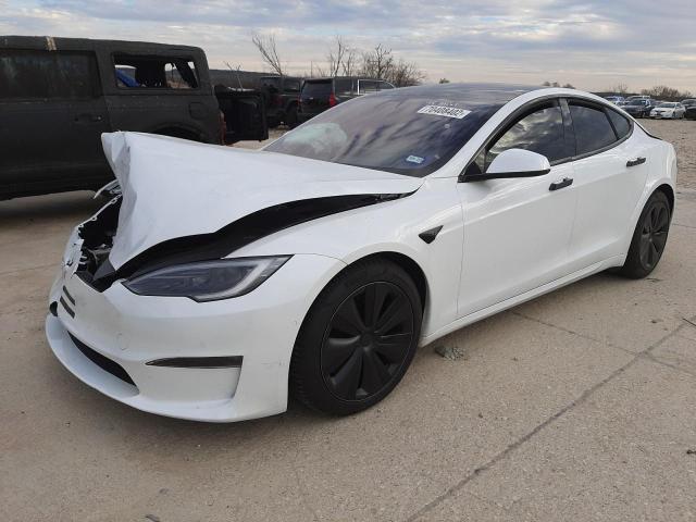 5YJSA1E62NF477062 - 2022 TESLA MODEL S Սպիտակ լուսանկար 1