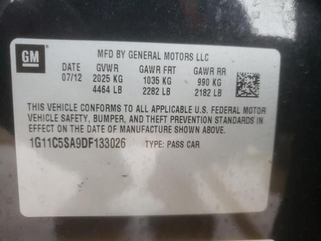 1G11C5SA9DF133026 - 2013 CHEVROLET MALIBU 1LT 黑色 照片 12