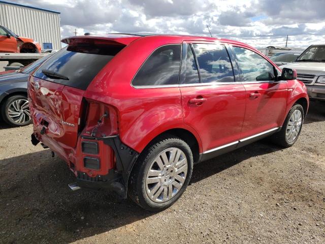 2FMDK3KC8ABB77489 - 2010 FORD EDGE LIMIT RED photo 3