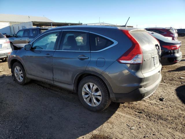 2HKRM4H72DH648274 - 2013 HONDA CR-V EXL GRAY photo 2