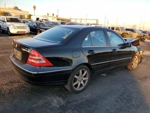 WDBRF40J74F449618 - 2004 MERCEDES-BENZ C-CLASS C2 BLACK photo 3