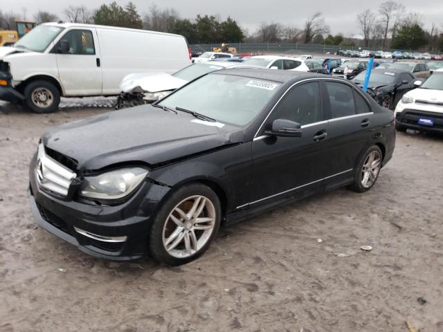 WDDGF8AB0ER308449 - 2014 MERCEDES-BENZ C 300 4MAT BLACK photo 1