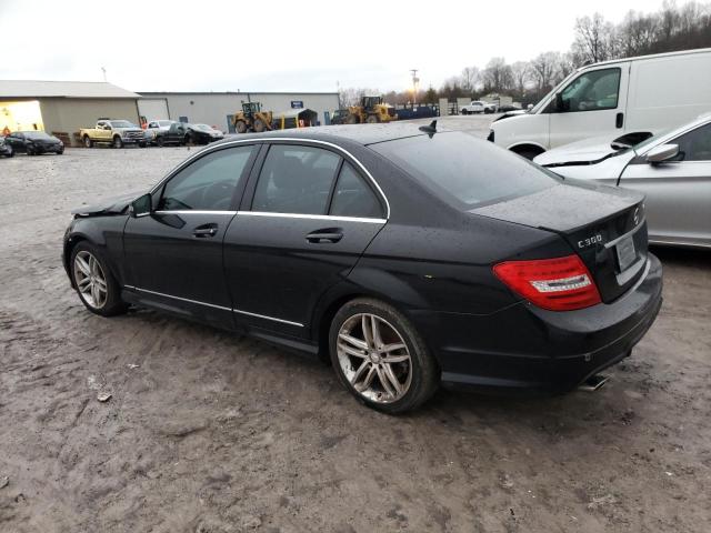 WDDGF8AB0ER308449 - 2014 MERCEDES-BENZ C 300 4MAT BLACK photo 2