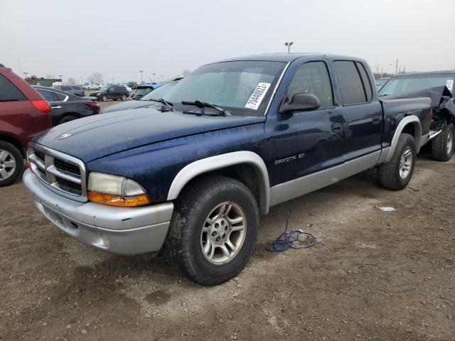 1B7HL48N52S589670 - 2002 DODGE DAKOTA QUA BLUE photo 1