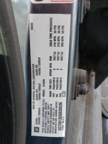 5GTDN136368300286 - 2006 HUMMER H3 TEAL photo 13
