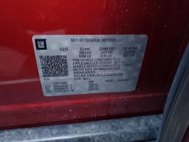 5GAEVBKW3JJ225109 - 2018 BUICK ENCLAVE PR RED photo 14