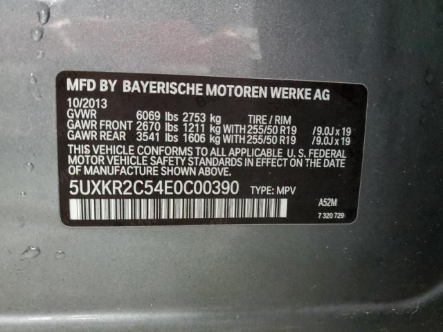 5UXKR2C54E0C00390 - 2014 BMW X5 SDRIVE3 GRAY photo 13