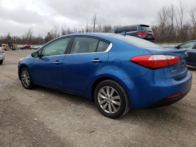 KNAFX4A84E5149407 - 2014 KIA FORTE EX BLUE photo 2