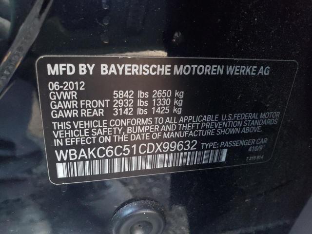 WBAKC6C51CDX99632 - 2012 BMW 750 XI BLACK photo 12