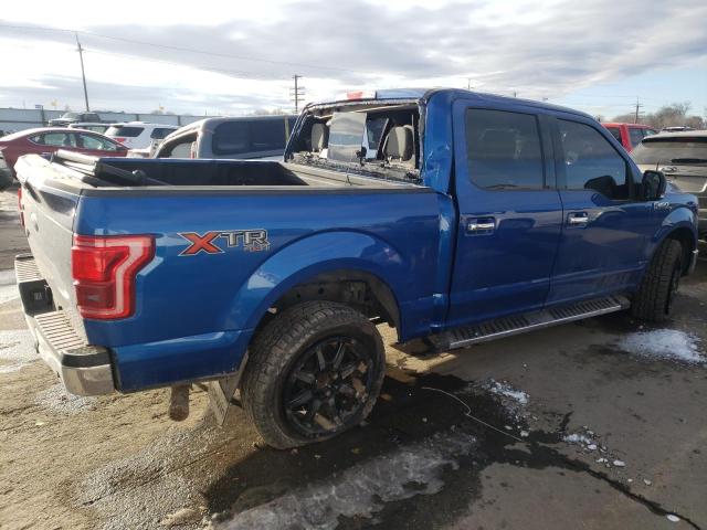 1FTEW1EF6HKD04439 - 2017 FORD F150 SUPER BLUE photo 3