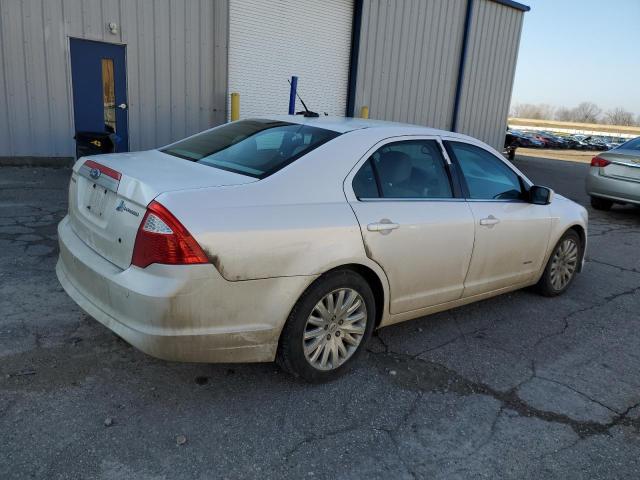 3FADP0L35BR110456 - 2011 FORD FUSION HYB WHITE photo 3