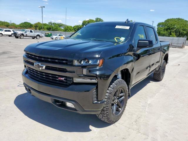 1GCPYFEL3MZ387741 - 2021 CHEVROLET SILVERADO BLACK photo 2