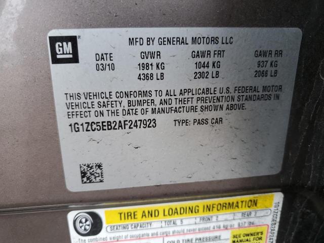 1G1ZC5EB2AF247923 - 2010 CHEVROLET MALIBU 1LT 棕色 照片 12