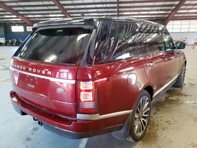 SALGV3EF1GA300528 - 2016 LAND ROVER RANGE ROVE BURGUNDY photo 4