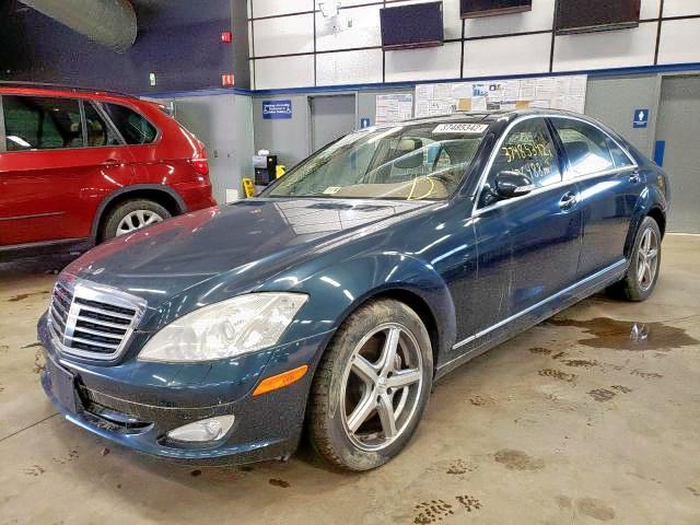 WDDNG86X57A143301 - 2007 MERCEDES-BENZ S 550 4MAT BLUE photo 2