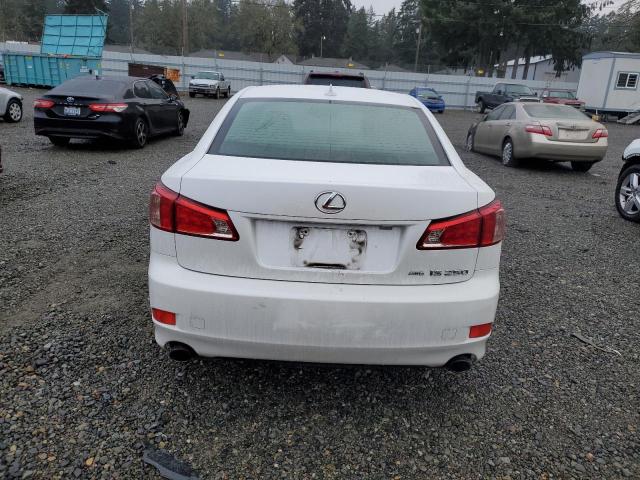 JTHCF5C21B5051145 - 2011 LEXUS IS 250 WHITE photo 6