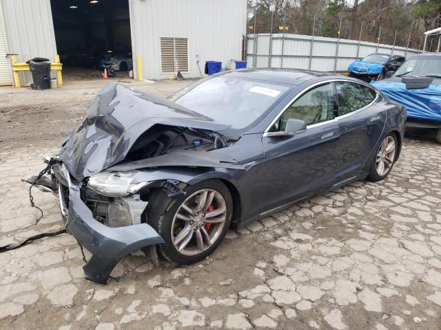 5YJSA1H12EFP57449 - 2014 TESLA MODEL S Մոխրագույն լուսանկար 1