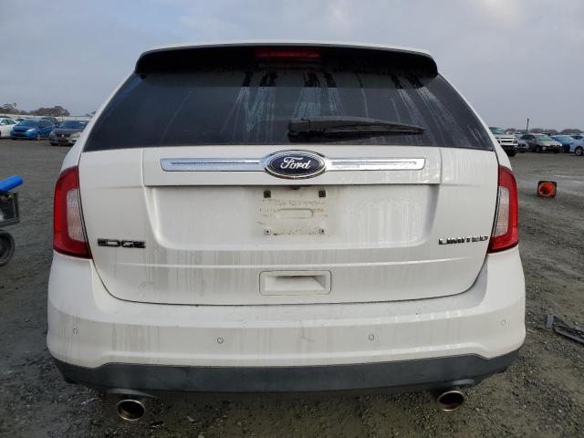 2FMDK3KC1DBE11654 - 2013 FORD EDGE LIMIT WHITE photo 6