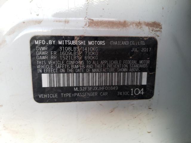 ML32F3FJXJHF01849 - 2018 MITSUBISHI MIRAGE G4 Белый фото 12