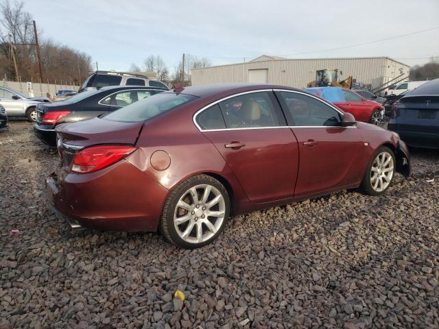 W04G05GV7B1055517 - 2011 BUICK REGAL CXL MAROON photo 3