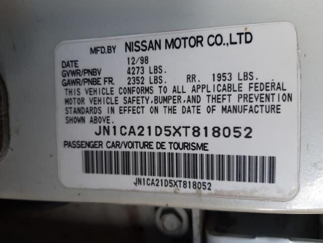 JN1CA21D5XT818052 - 1999 NISSAN MAXIMA GLE WHITE photo 12