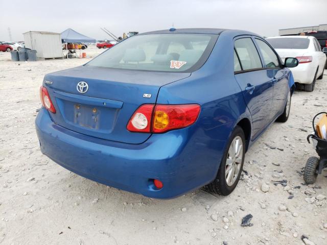 JTDBL40E099073509 - 2009 TOYOTA CAROLLA BLUE photo 4