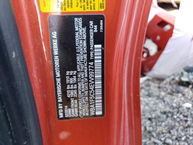 WBA1F5C54EVV99774 - 2014 BMW 228 I Orange photo 13