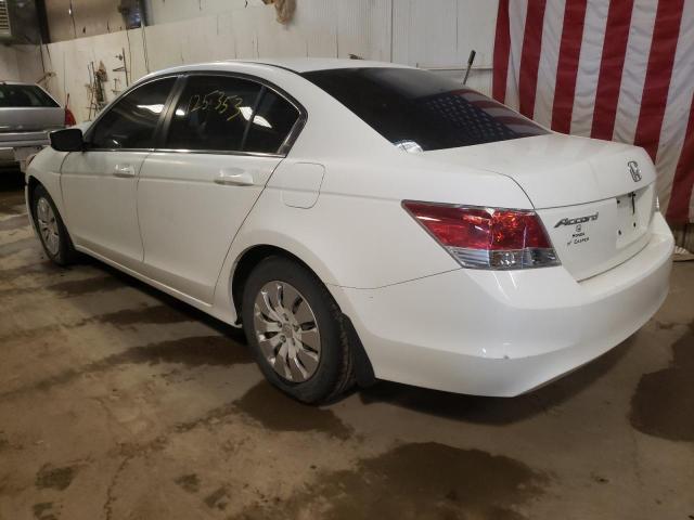 1HGCP26399A086536 - 2009 HONDA ACCORD LX WHITE photo 3