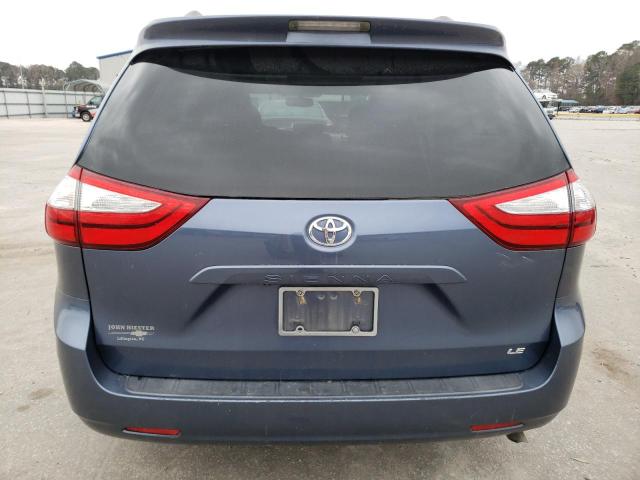 5TDKK3DCXFS584051 - 2015 TOYOTA SIENNA LE BLUE photo 6