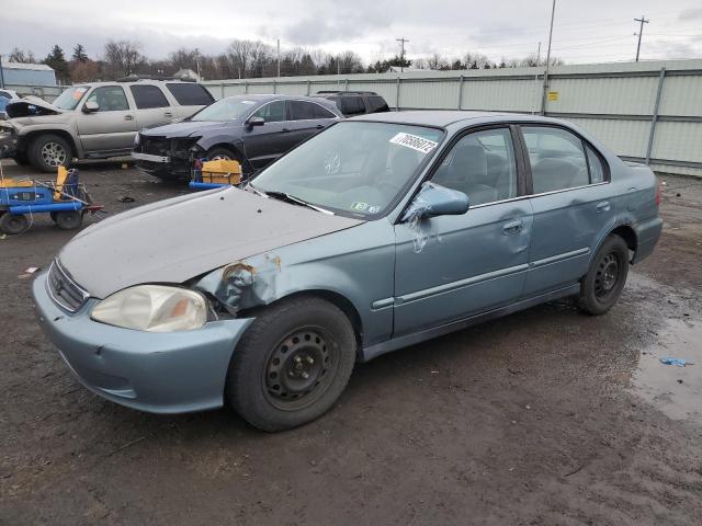 2HGEJ6611YH571527 - 2000 HONDA CIVIC BASE BLUE photo 1