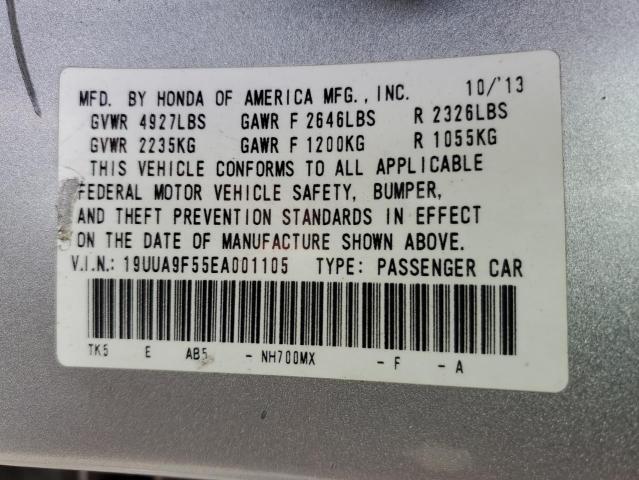 19UUA9F55EA001105 - 2014 ACURA TL TECH SILVER photo 13