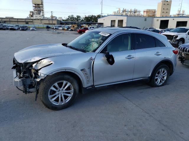 JN8CS1MU1EM450884 - 2014 INFINITI QX70 SILVER photo 1