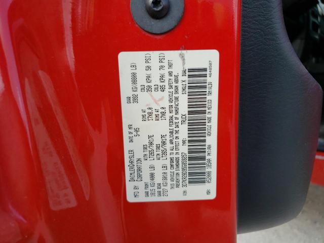 3D7KR28D95G859257 - 2005 DODGE RAM 2500 S Qırmızı foto 12