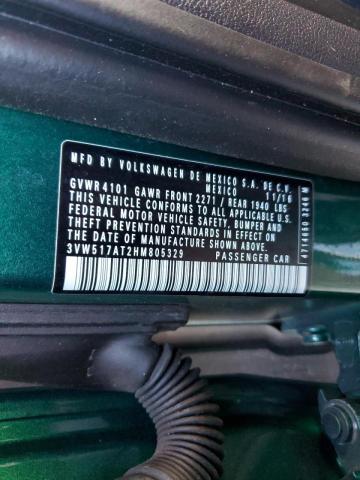 3VW517AT2HM805329 - 2017 VOLKSWAGEN BEETLE S/S 绿色 照片 13