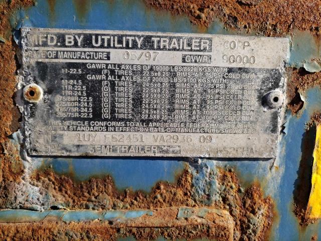 1UYFS2451VA293609 - 1997 UTILITY FLATBED TR BLUE photo 10