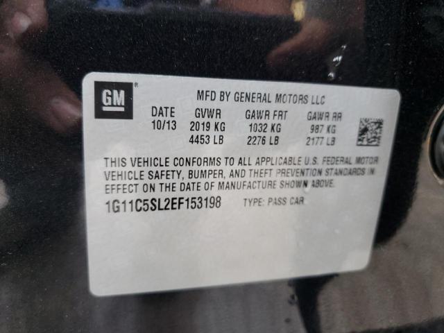 1G11C5SL2EF153198 - 2014 CHEVROLET MALIBU 1LT 黑色 照片 12